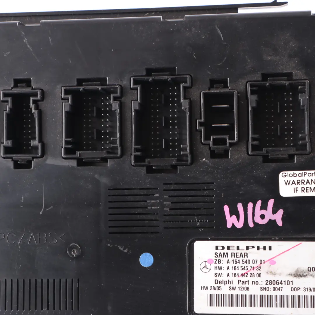 Mercedes ML W164 Rear SAM Module Control Unit Fuse Box - SKU A1645400701 - Part number A1645400701