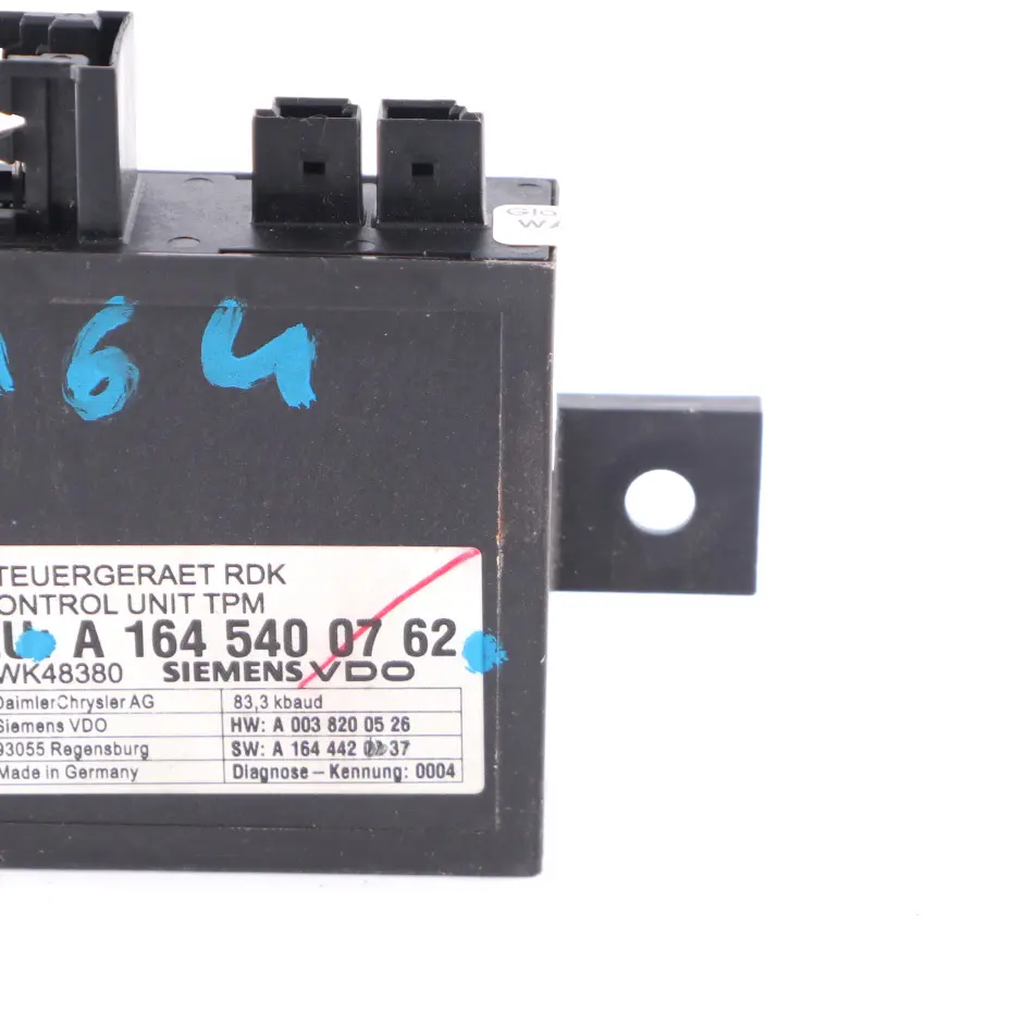 Módulo Control Monitor Presión Neumáticos para Mercedes W164 W211 C219 con número de pieza A1645400762 Mercedes W164 W211 C219 Módulo Control Monitor Presión Neumáticos - SKU A1645400762 - Número de pieza A1645400762