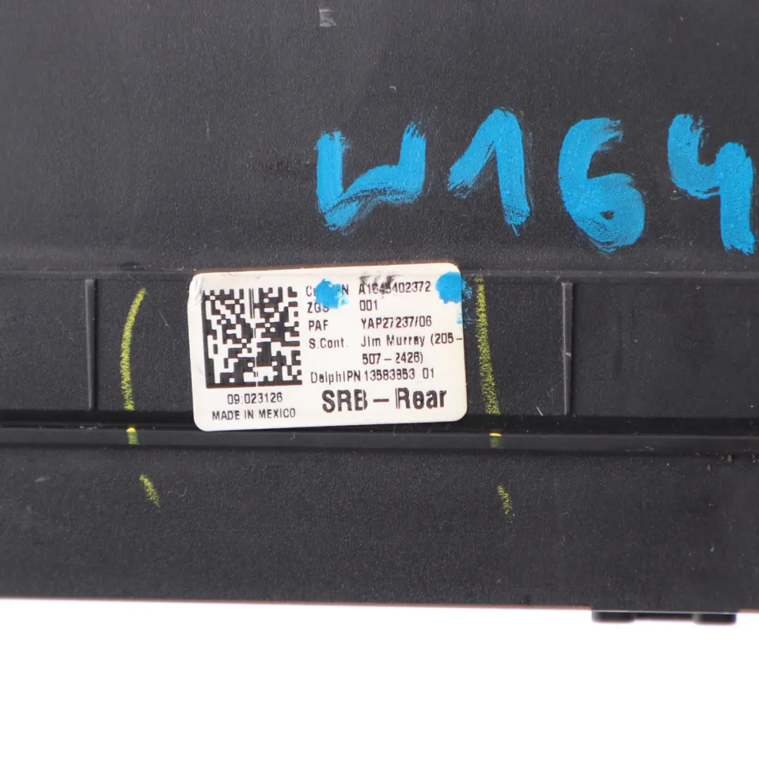 Mercedes W164 W251 Modulo Fusibili Relè Unità Scatola Posteriore - SKU A1645402372 - Numero di parte A1645402372