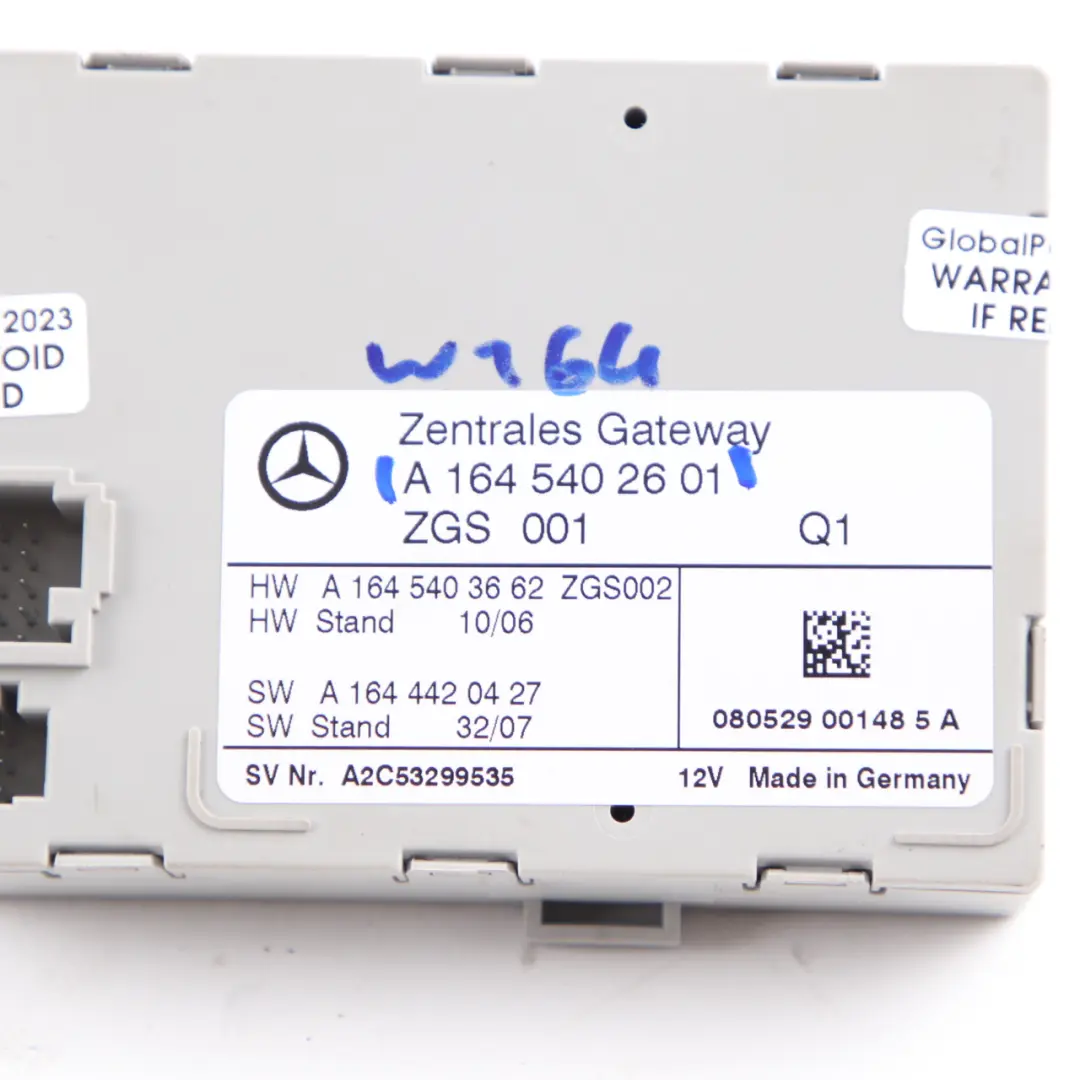 Unité de contrôle Module de la passerelle ECU pour Mercedes W164 à propos du numéro de pièce A1645402601 Mercedes W164 Unité de contrôle Module de la passerelle ECU - SKU A1645402601 - Numéro de pièce A1645402601