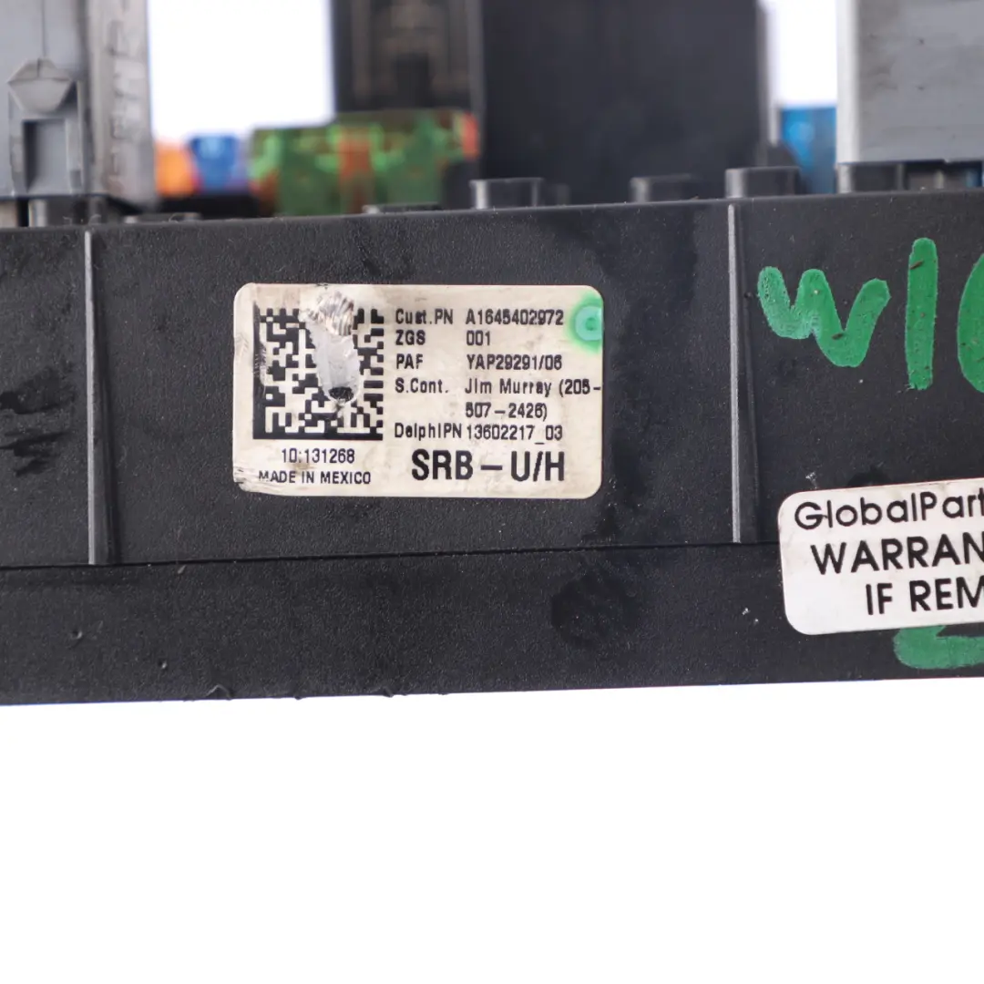 Fuse Box Holder to Mercedes W164 with Part number A1645402972 Mercedes W164 Fuse Box Holder - SKU A1645402972 - Part number A1645402972