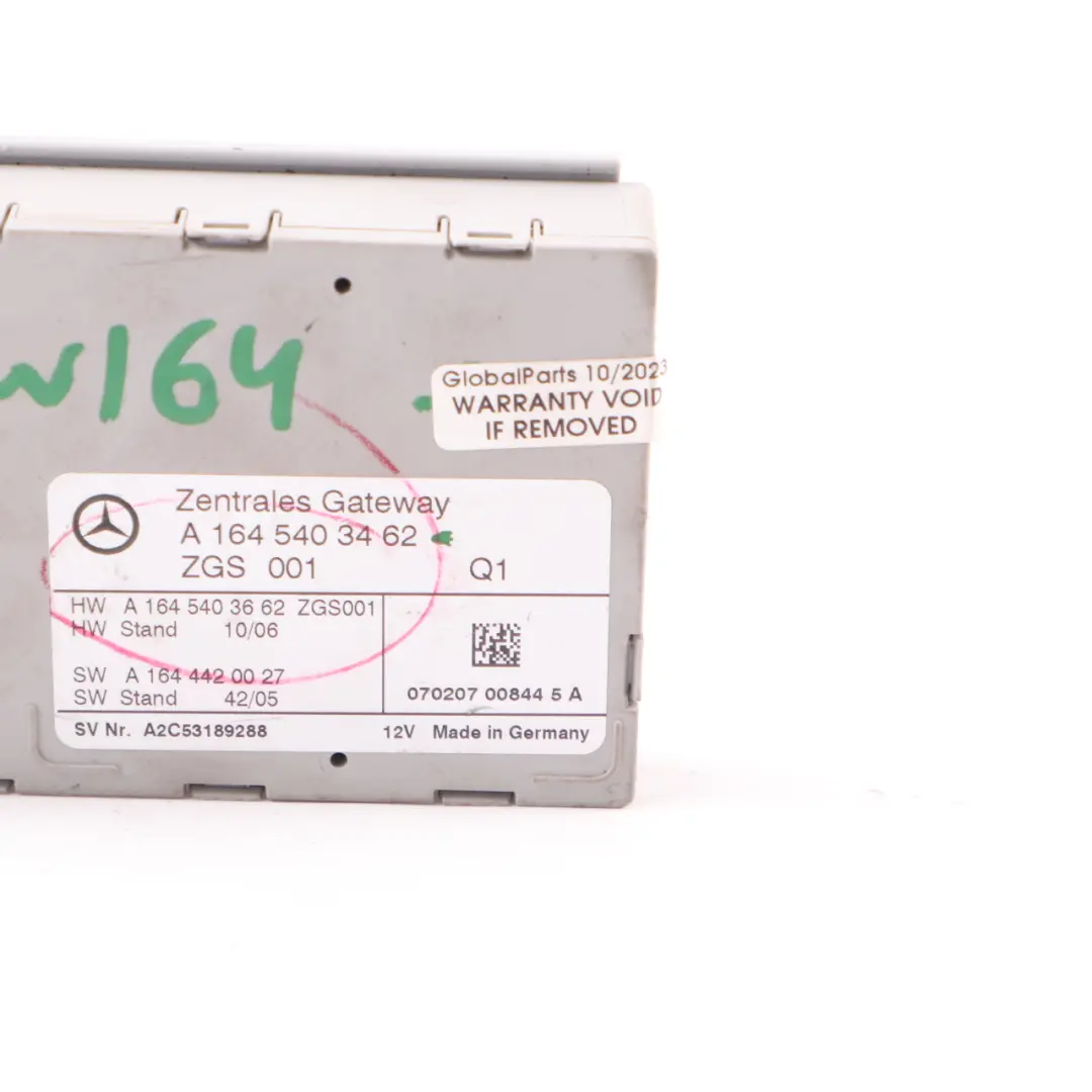 Mercedes W164 Gateway Control Unit Gateway Module ECU - SKU A1645403462 - Part number A1645403462