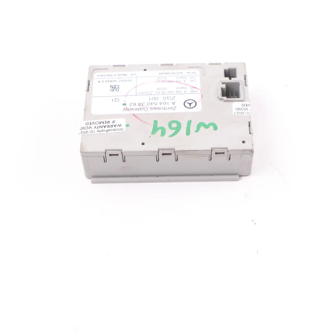 Mercedes W164 Unità di controllo gateway Modulo ECU - SKU A1645403462 - Numero di parte A1645403462