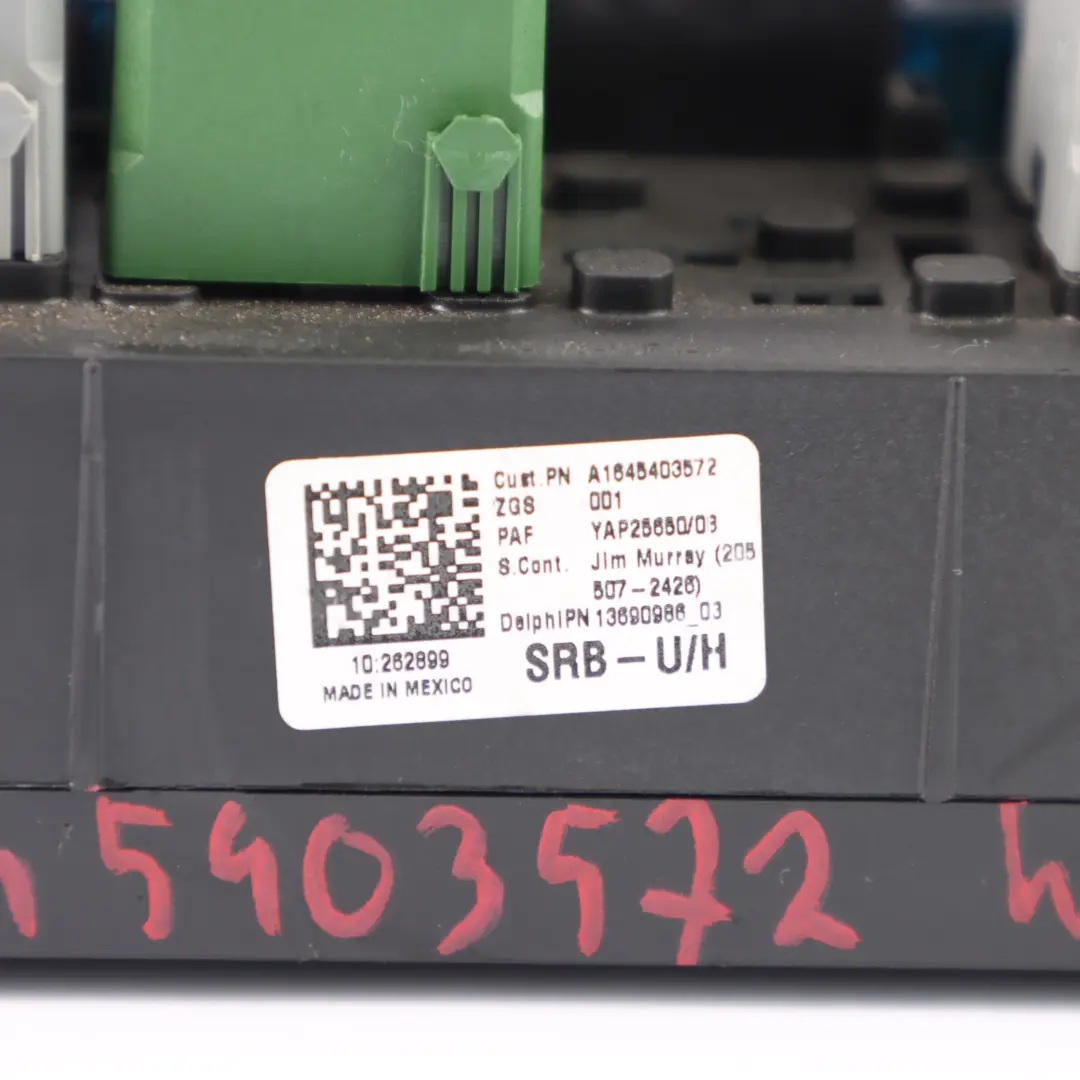 Caja fusibles Módulo de relé Unidad de control para Mercedes ML W164 W251 con número de pieza A1645403572 Mercedes ML W164 W251 Caja fusibles Módulo de relé Unidad de control - SKU A1645403572 - Número de pieza A1645403572