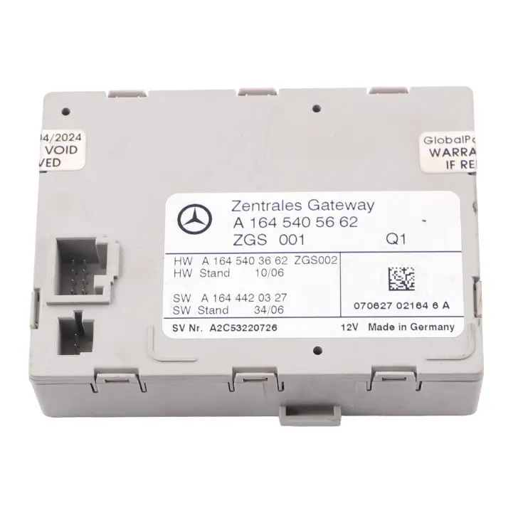 Central Gateway Modulo controllo per Mercedes W164 con numero di parte A1645405662 Mercedes W164 Central Gateway Modulo controllo - SKU A1645405662 - Numero di parte A1645405662