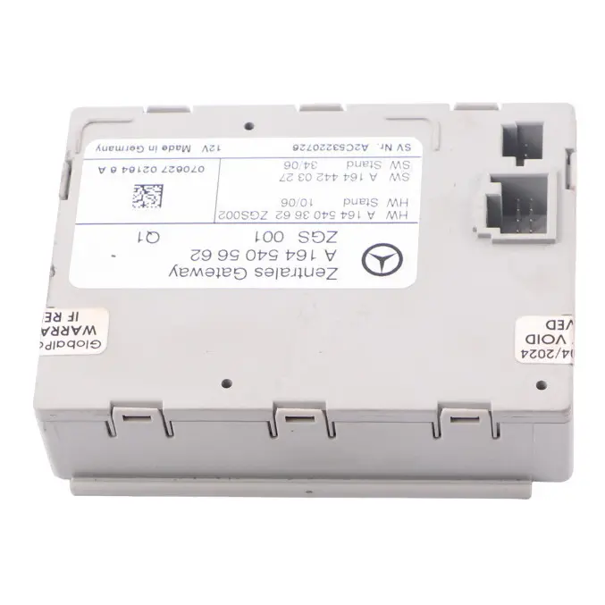 Central Gateway Modulo controllo per Mercedes W164 con numero di parte A1645405662 Mercedes W164 Central Gateway Modulo controllo - SKU A1645405662 - Numero di parte A1645405662