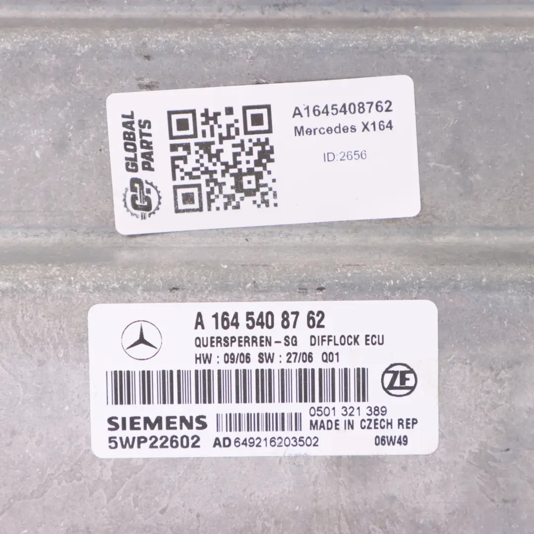 Modulo blocco differenziale Unità controllo ECU per Mercedes ML W164 con numero di parte A1645408762 Mercedes ML W164 Modulo blocco differenziale Unità controllo ECU - SKU A1645408762 - Numero di parte A1645408762