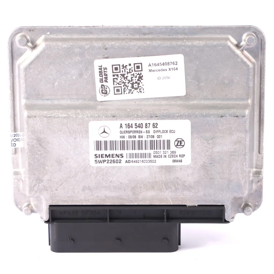 Mercedes ML W164 Differential Lock Module Control Unit ECU - SKU A1645408762 - Part number A1645408762