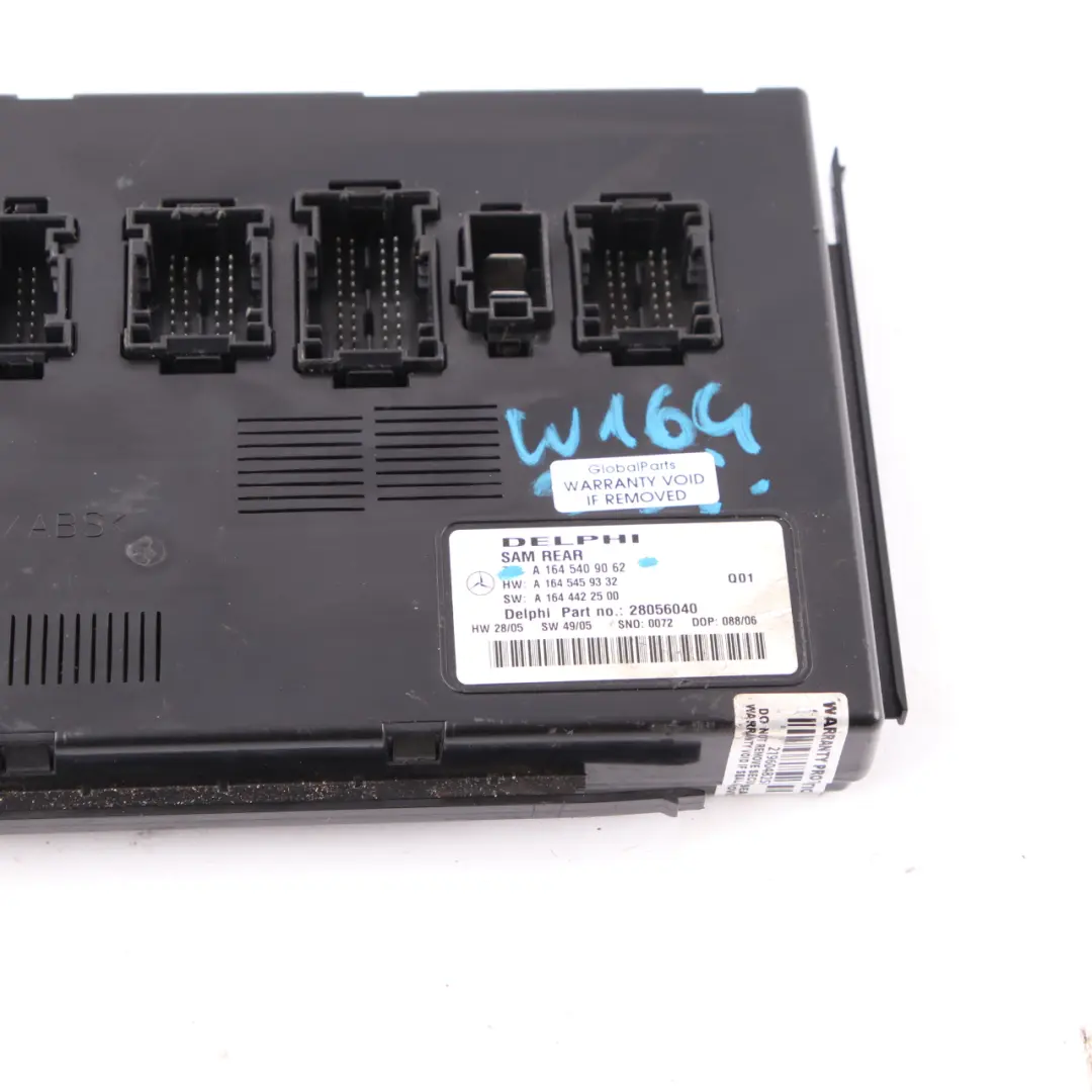 Fuse Box Rear SAM Relay Control Unit Module to Mercedes ML W164 with Part number A1645409062 Mercedes ML W164 Fuse Box Rear SAM Relay Control Unit Module - SKU A1645409062 - Part number A1645409062