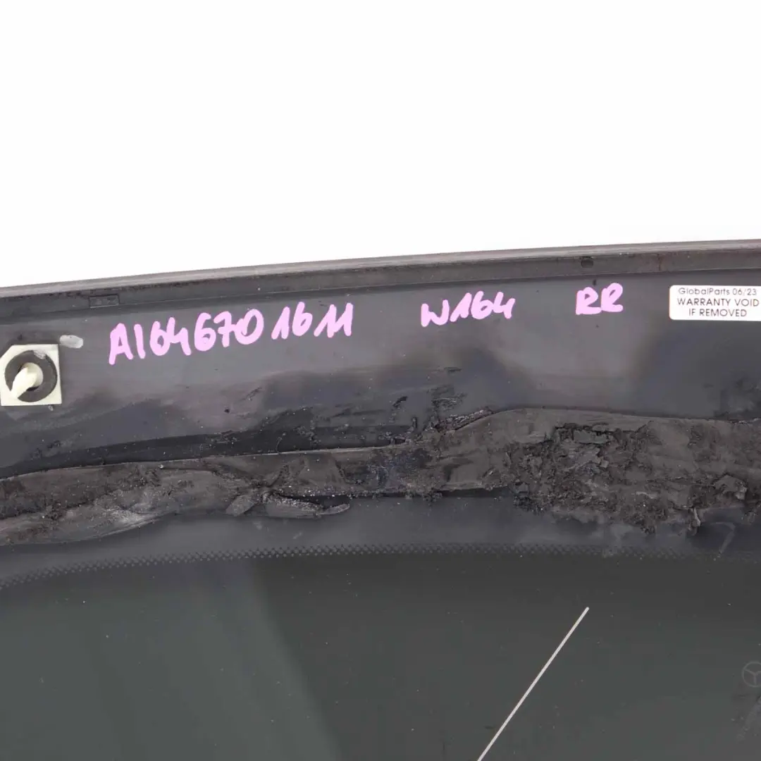 Mercedes W164 Window Glass Rear Right O/S Fender Triangle Tinted AS3 - SKU A1646701611 - Part number A1646701611