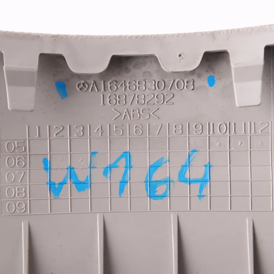 Mercedes W164 Console central Bracciolo Rivestimento Pannello Grigio - SKU A1646830708-1 - Numero di parte A1646830708