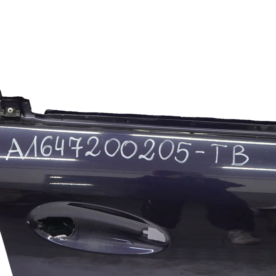 Puerta Delantera Derecha Azul Tanzanita Metalizado - 359 para Mercedes W164 con número de pieza A1647200205 Mercedes W164 Puerta Delantera Derecha Azul Tanzanita Metalizado - 359 - SKU A1647200205-TB - Número de pieza A1647200205