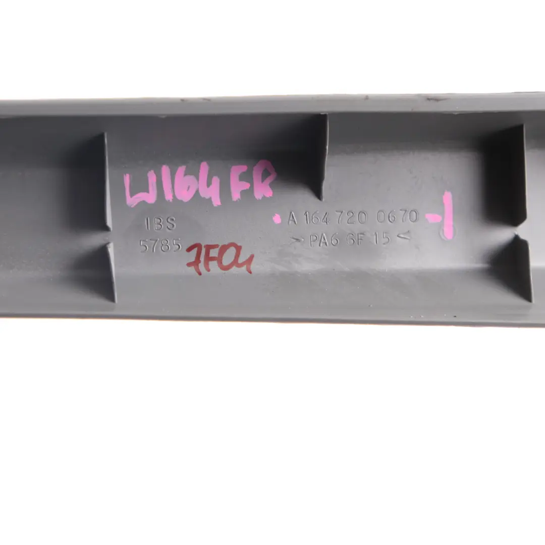 Mercedes ML W164 Door Window Frame Trim Cover Grey Front Right O/S - SKU A1647200670-1 - Part number A1647200670