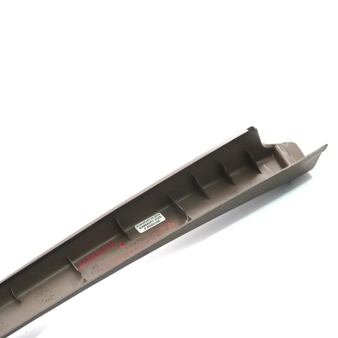 Door Window Frame Trim Cover Brown Front Right O/S Mercedes ML W164 - SKU A1647200670-2 - Part number A1647200670