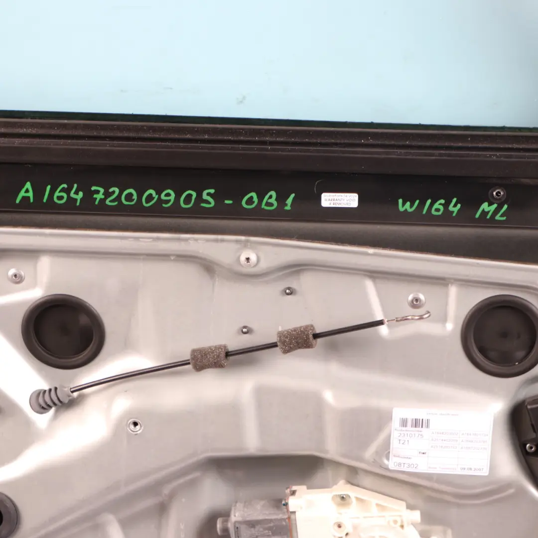 Door Front Left N/S Obsidian Black Metallic - 197 to Mercedes W164 with Part number A1647200905 Mercedes W164 Door Front Left N/S Obsidian Black Metallic - 197 - SKU A1647200905-OB1 - Part number A1647200905