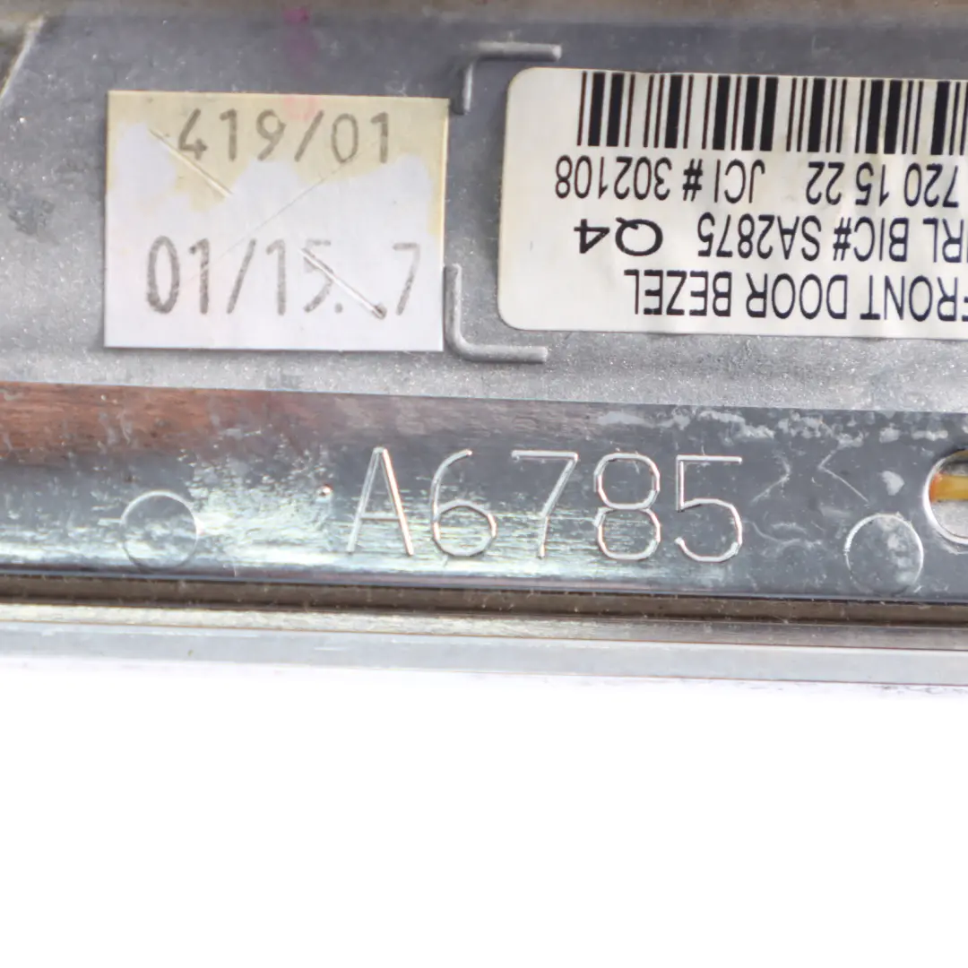 Mercedes W164 Front Door Card Left N/S Strip Trim Burr Walnut Wood - SKU A1647201522-1 - Part number A1647201522
