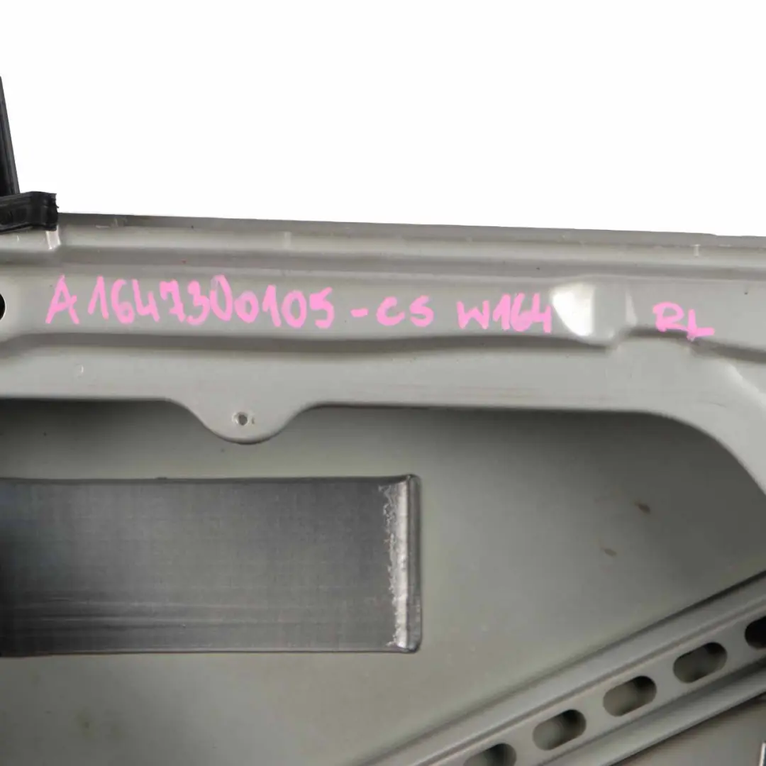 Door Rear Left N/S Cubanite Silver Metallic - 723 to Mercedes ML W164 with Part number A1647300105 Mercedes ML W164 Door Rear Left N/S Cubanite Silver Metallic - 723 - SKU A1647300105-IRS - Part number A1647300105