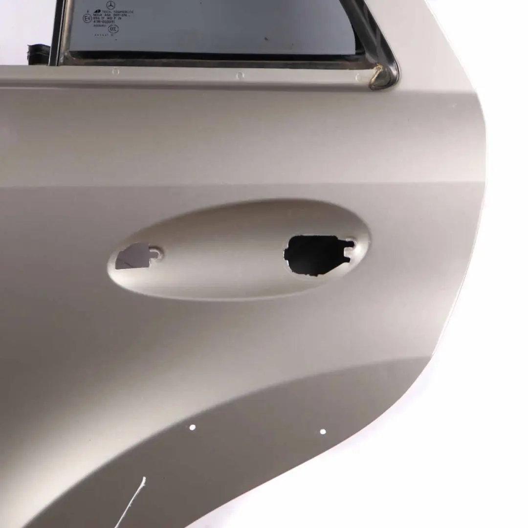 Door Rear Left N/S Cubanite Silver Metallic - 723 to Mercedes ML W164 with Part number A1647300105 Mercedes ML W164 Door Rear Left N/S Cubanite Silver Metallic - 723 - SKU A1647300105-IRS - Part number A1647300105