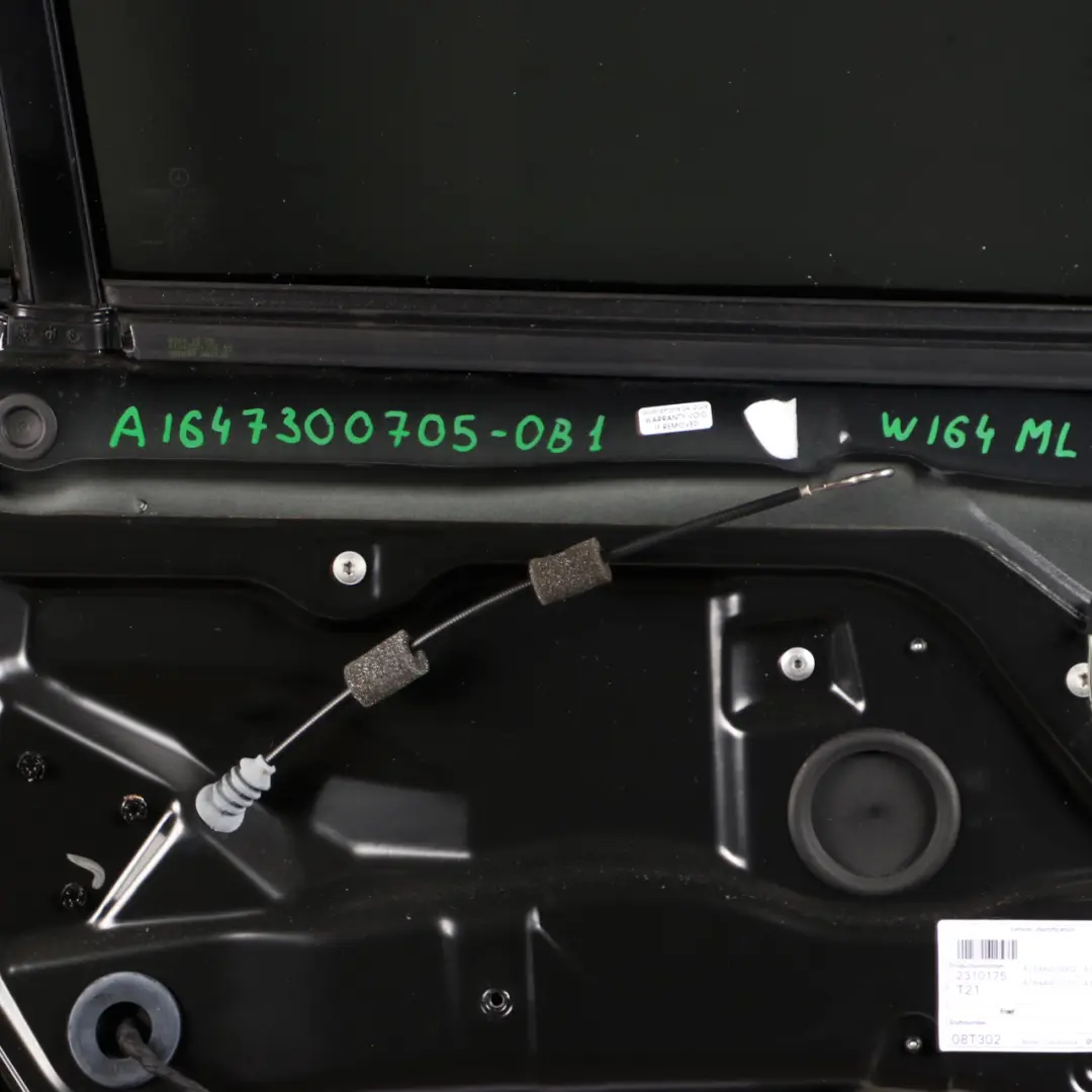 Mercedes ML W164 Door Rear Left N/S Obsidian Black Metallic - 197 - SKU A1647300705-OB1 - Part number A1647300105