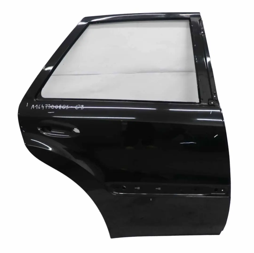 Door Rear Right O/S Obsidian Black Metallic - 197 to Mercedes ML W164 with Part number A1647300805 Mercedes ML W164 Door Rear Right O/S Obsidian Black Metallic - 197 - SKU A1647300805-OB - Part number A1647300805