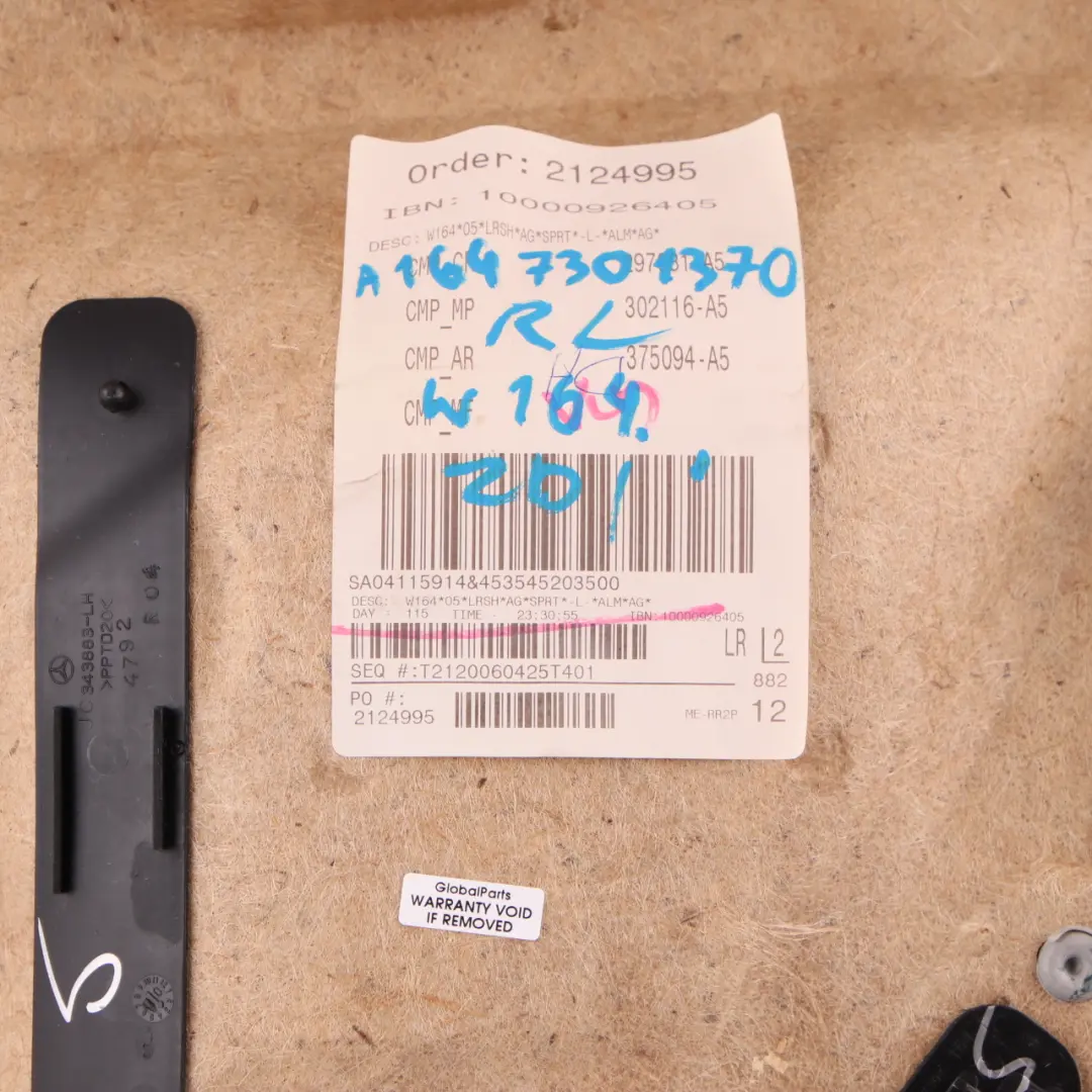 Door Card Rear Left N/S Trim Cover Panelling Alpaca Grey to Mercedes ML W164 with Part number A1647301370 Mercedes ML W164 Door Card Rear Left N/S Trim Cover Panelling Alpaca Grey - SKU A1647301370 - Part number A1647301370