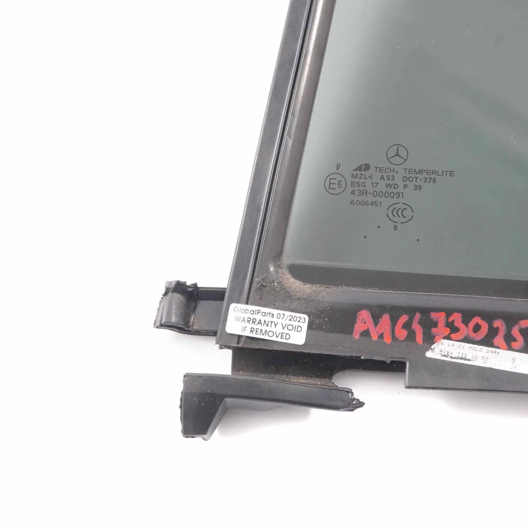 Window Glass Rear Left N/S Door Triangle Tinted AS3 to Mercedes W164 with Part number A1647302555 Mercedes W164 Window Glass Rear Left N/S Door Triangle Tinted AS3 - SKU A1647302555 - Part number A1647302555