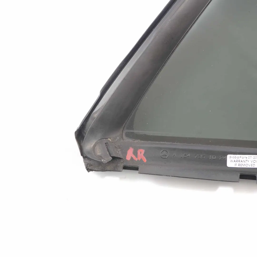 Mercedes W164 Window Glass Rear Right O/S Door Triangle Tinted AS3 - SKU A1647302655 - Part number A1647302655