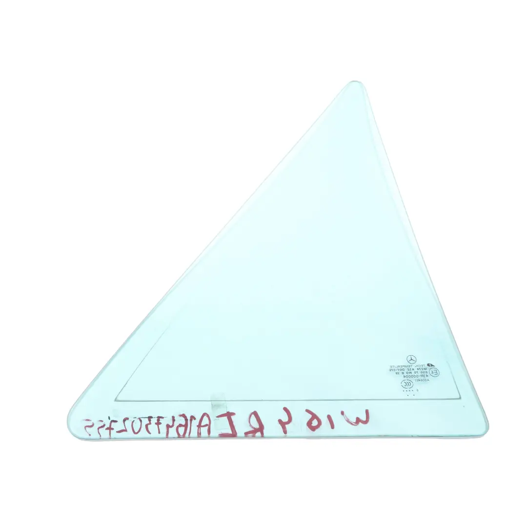 Vitrage Porte Arrière Gauche Quartier Bleu Vitrage pour Mercedes W164 à propos du numéro de pièce A1647302555 Mercedes W164 Vitrage Porte Arrière Gauche Quartier Bleu Vitrage - SKU A1647302755 - Numéro de pièce A1647302555