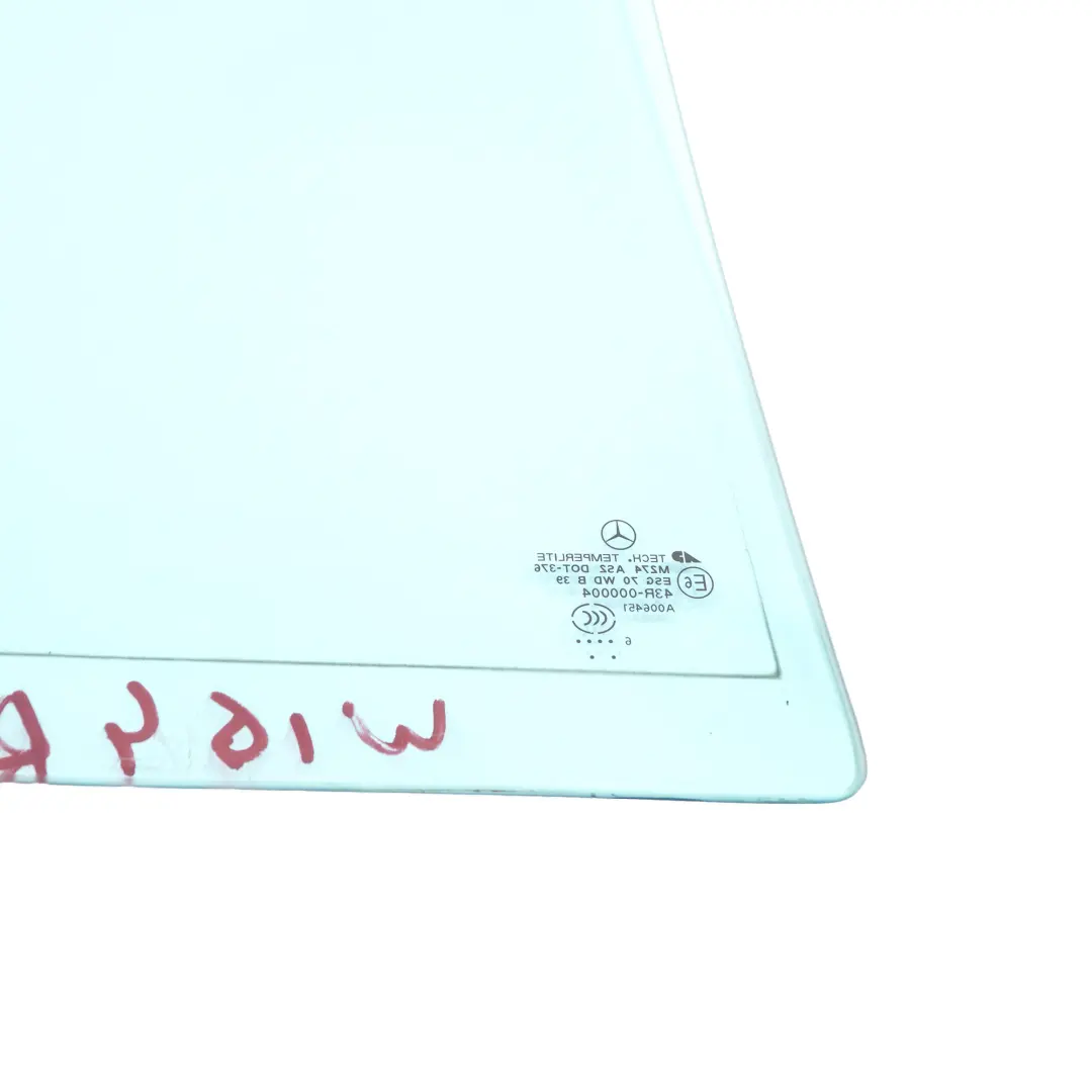 Door Window Glass Quarter Blue Left N/S AS2 A1647302855 to Mercedes W164 Rear with Part number A1647302555 Mercedes W164 Rear Door Window Glass Quarter Blue Left N/S AS2 A1647302855 - SKU A1647302755 - Part number A1647302555