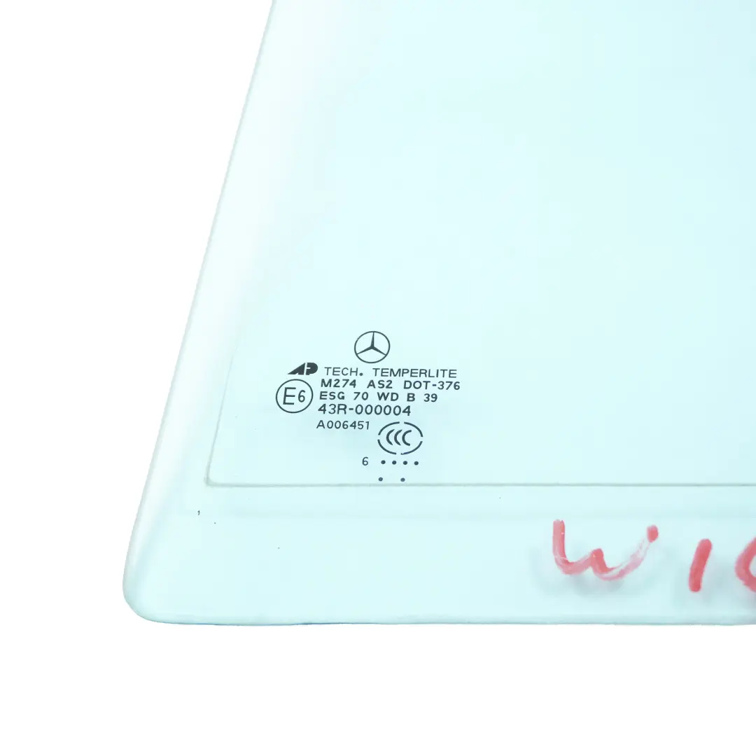  Cristal Ventana Trasera Mercedes W164 Galón Azul Izquierdo AS2 A1647302855 - SKU A1647302755 - Número de pieza A1647302555