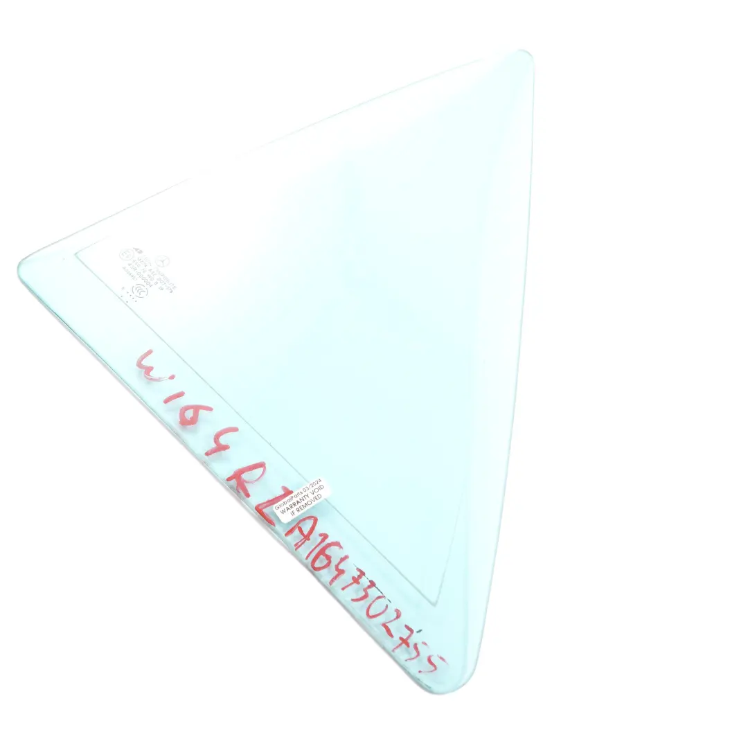 Door Window Glass Quarter Blue Left N/S AS2 A1647302855 to Mercedes W164 Rear with Part number A1647302555 Mercedes W164 Rear Door Window Glass Quarter Blue Left N/S AS2 A1647302855 - SKU A1647302755 - Part number A1647302555