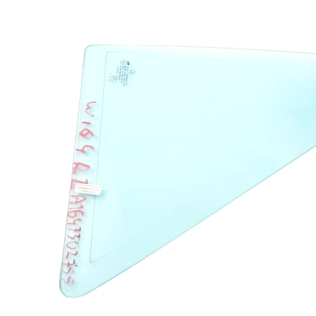 Vitrage Porte Arrière Gauche Quartier Bleu Vitrage pour Mercedes W164 à propos du numéro de pièce A1647302555 Mercedes W164 Vitrage Porte Arrière Gauche Quartier Bleu Vitrage - SKU A1647302755 - Numéro de pièce A1647302555