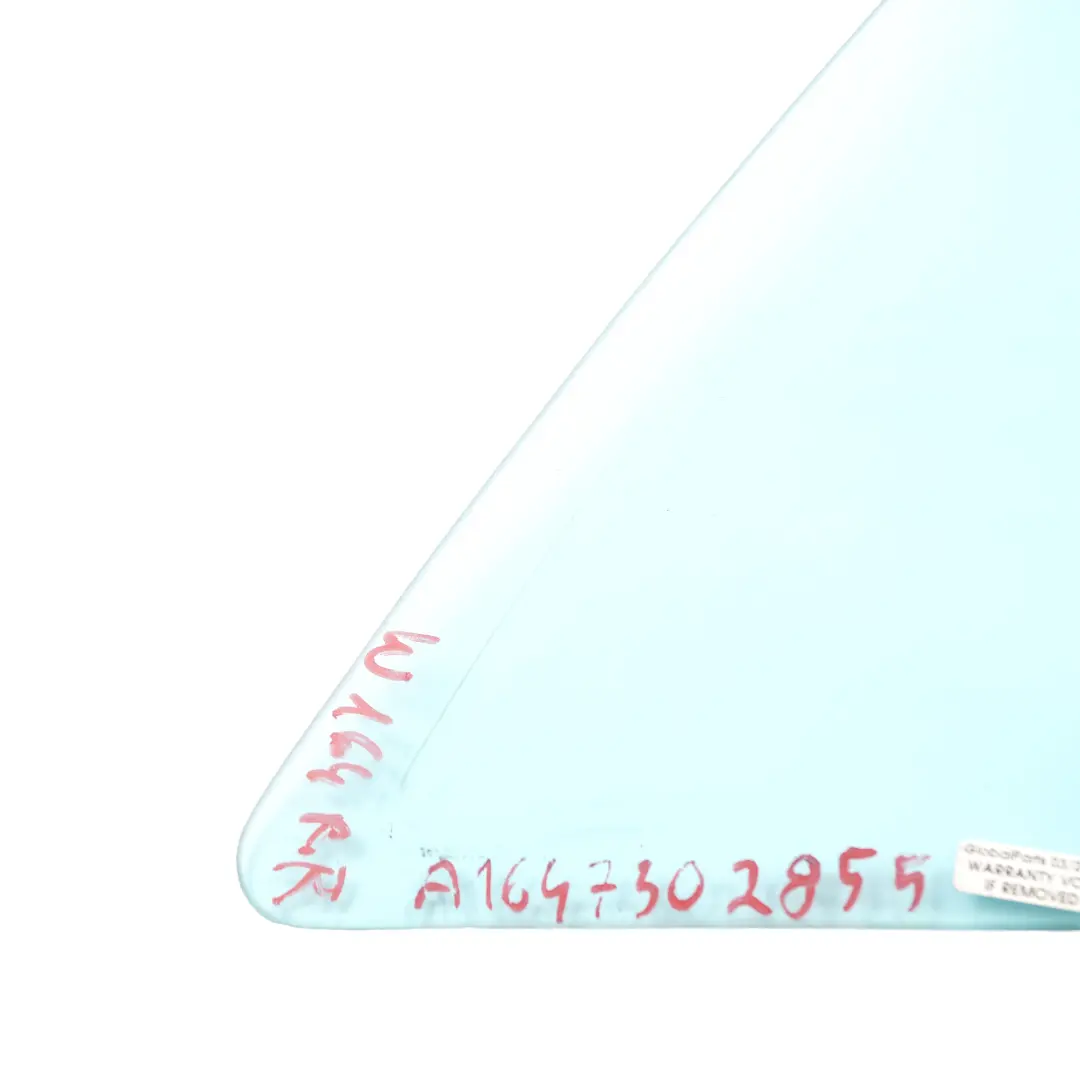 Ventana Cristal Puerta Trasera Cuarto Derecho Azul para Mercedes W164 con número de pieza A1647302855 Mercedes W164 Ventana Cristal Puerta Trasera Cuarto Derecho Azul - SKU A1647302855 - Número de pieza A1647302855