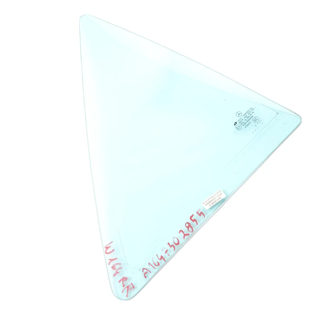 Door Window Glass Quarter Blue Right O/S AS2 to Mercedes W164 Rear with Part number A1647302855 Mercedes W164 Rear Door Window Glass Quarter Blue Right O/S AS2 - SKU A1647302855 - Part number A1647302855