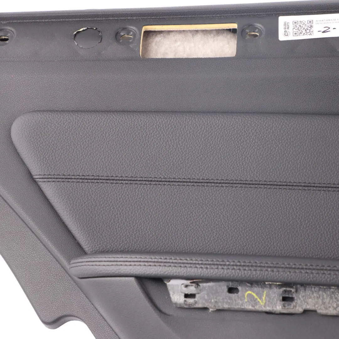 Door Card Rear Left N/S AMG Trim Cover Panelling Leather Black to Mercedes ML W164 with Part number A1647200562 Mercedes ML W164 Door Card Rear Left N/S AMG Trim Cover Panelling Leather Black - SKU A1647308170-1 - Part number A1647200562