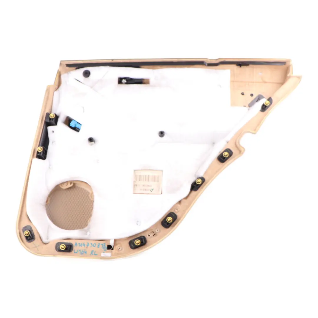 Door Card Rear Left N/S AMG Trim Cover Panelling Leather Brown to Mercedes ML W164 with Part number A1647200562 Mercedes ML W164 Door Card Rear Left N/S AMG Trim Cover Panelling Leather Brown - SKU A1647308170 - Part number A1647200562