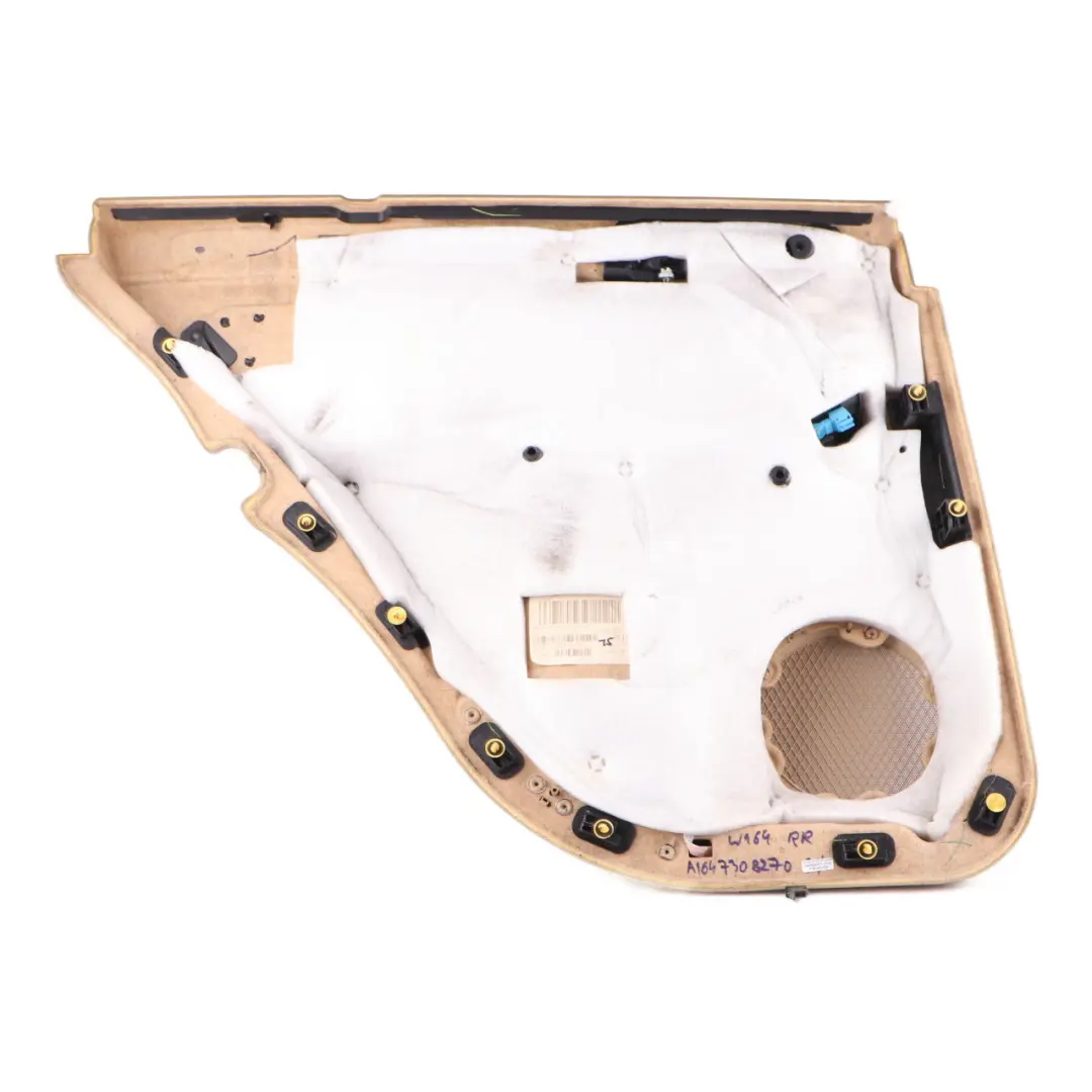 Door Card Rear Right O/S AMG Trim Cover Panelling Leather Brown to Mercedes ML W164 with Part number A1647308270 Mercedes ML W164 Door Card Rear Right O/S AMG Trim Cover Panelling Leather Brown - SKU A1647308270 - Part number A1647308270