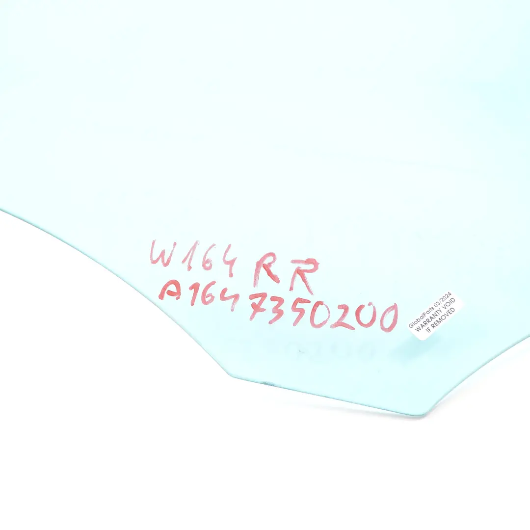Porta posteriore destra vetro blu AS2 per Mercedes ML W164 con numero di parte A1647350200 Mercedes ML W164 Porta posteriore destra vetro blu AS2 - SKU A1647350200 - Numero di parte A1647350200