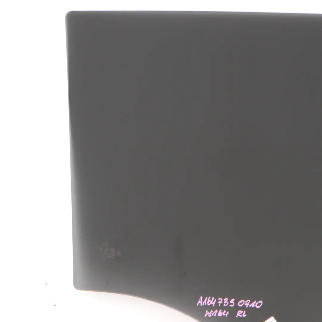 Window Glass Rear Left N/S Door Side Tinted AS3 to Mercedes ML W164 with Part number A1647350710 Mercedes ML W164 Window Glass Rear Left N/S Door Side Tinted AS3 - SKU A1647350710 - Part number A1647350710