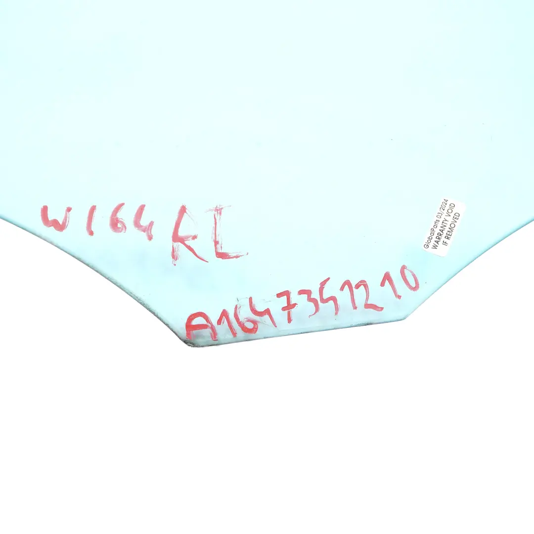 Cristal Trasero Izquierdo Puerta Acristalamiento AS2 para Mercedes W164 con número de pieza A1647351110 Mercedes W164 Cristal Trasero Izquierdo Puerta Acristalamiento AS2 - SKU A1647351110 - Número de pieza A1647351110