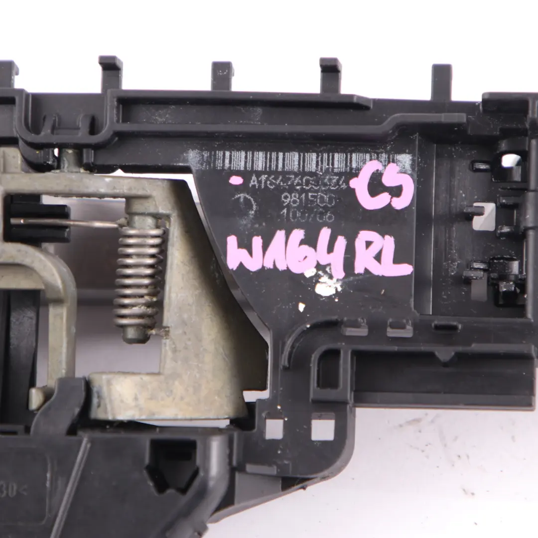 Door Handle Rear Left N/S Grab Cubanite Silver to Mercedes ML W164 with Part number A1647600334 Mercedes ML W164 Door Handle Rear Left N/S Grab Cubanite Silver - SKU A1647600334-CS - Part number A1647600334