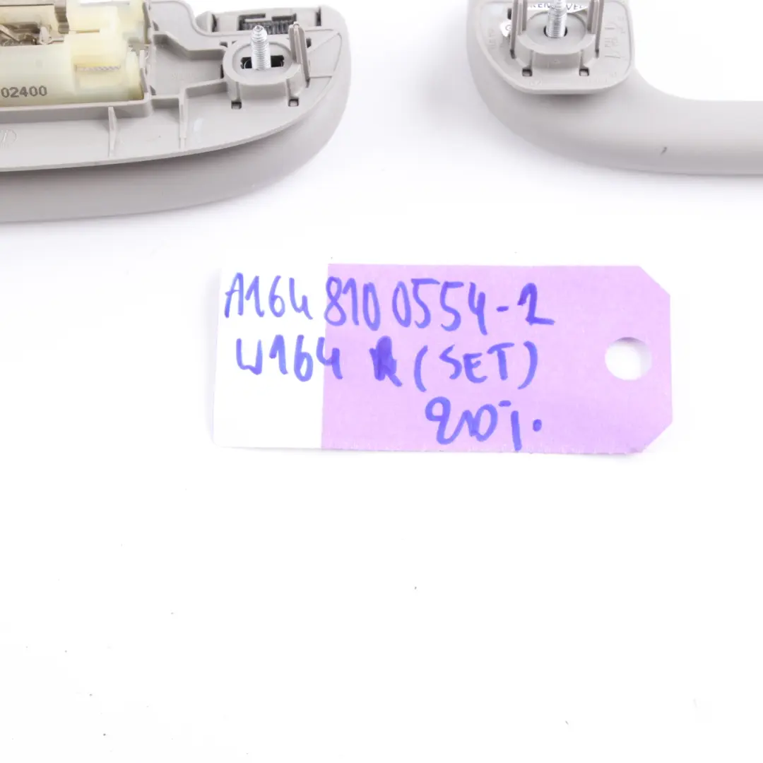 Mercedes ML W164 Jeu poignées toit Intérieur Avant Arrière Gauche Droite Gris - SKU A1648100554-2 - Numéro de pièce A1648100554