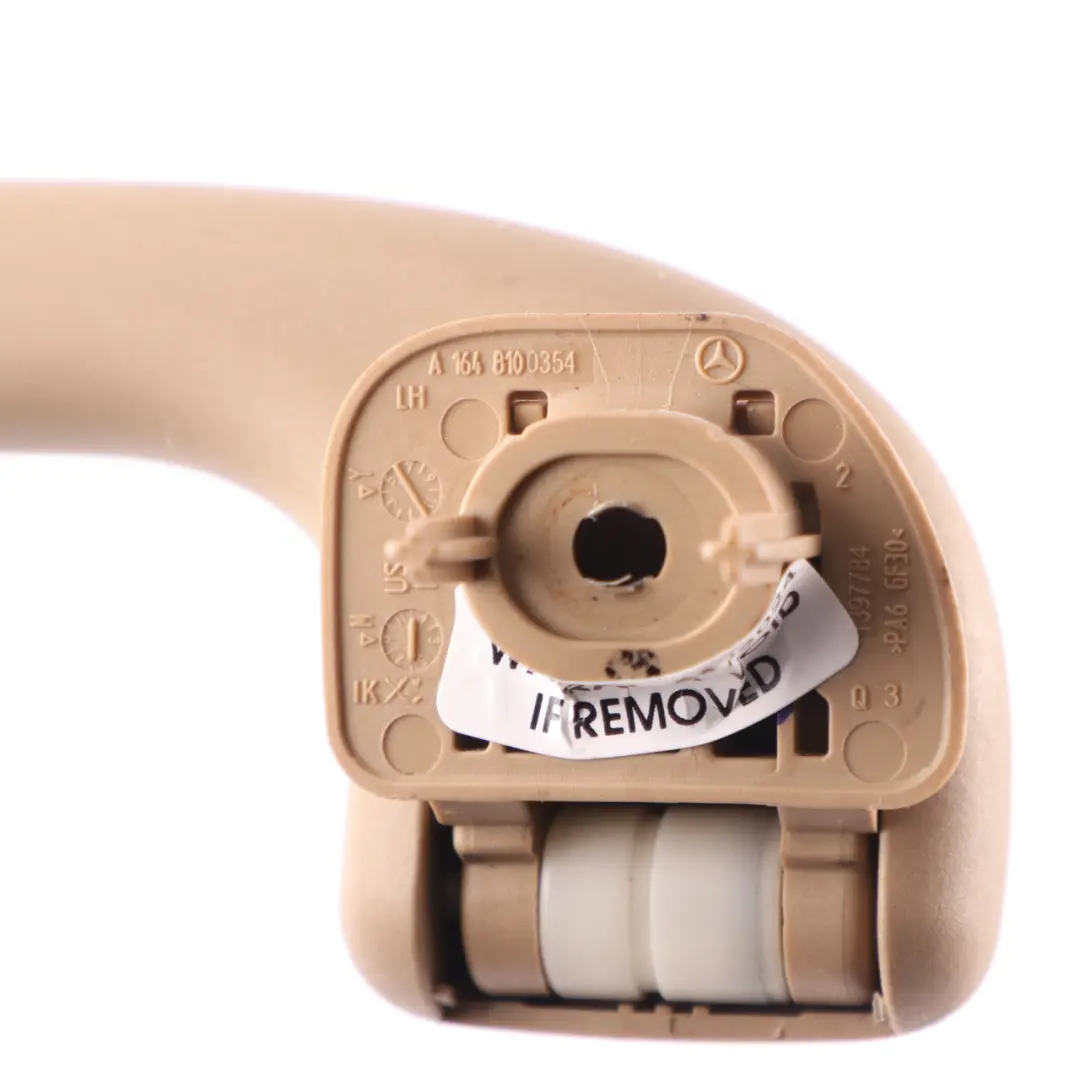 Roof Grab Handle Set Interior Front Rear Left Right N/O/S Buckskin to Mercedes W164 with Part number A1648100554 Mercedes W164 Roof Grab Handle Set Interior Front Rear Left Right N/O/S Buckskin - SKU A1648100554-3 - Part number A1648100554
