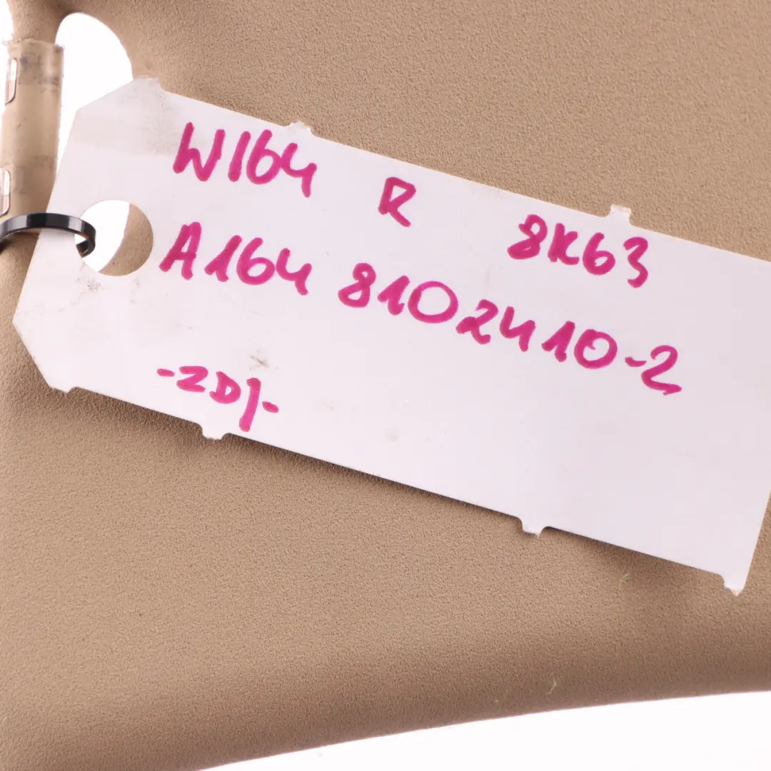 Sun Visor Cover Mirror Trim Right O/S Panel Beige to Mercedes ML W164 with Part number A1648102410 Mercedes ML W164 Sun Visor Cover Mirror Trim Right O/S Panel Beige - SKU A1648102410-2 - Part number A1648102410