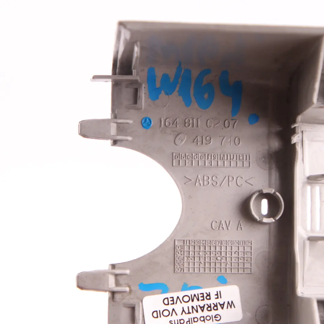 Interior Rear View Mirror Cover Trim Grey to Mercedes ML W164 with Part number A1648110207 Mercedes ML W164 Interior Rear View Mirror Cover Trim Grey - SKU A1648110207 - Part number A1648110207