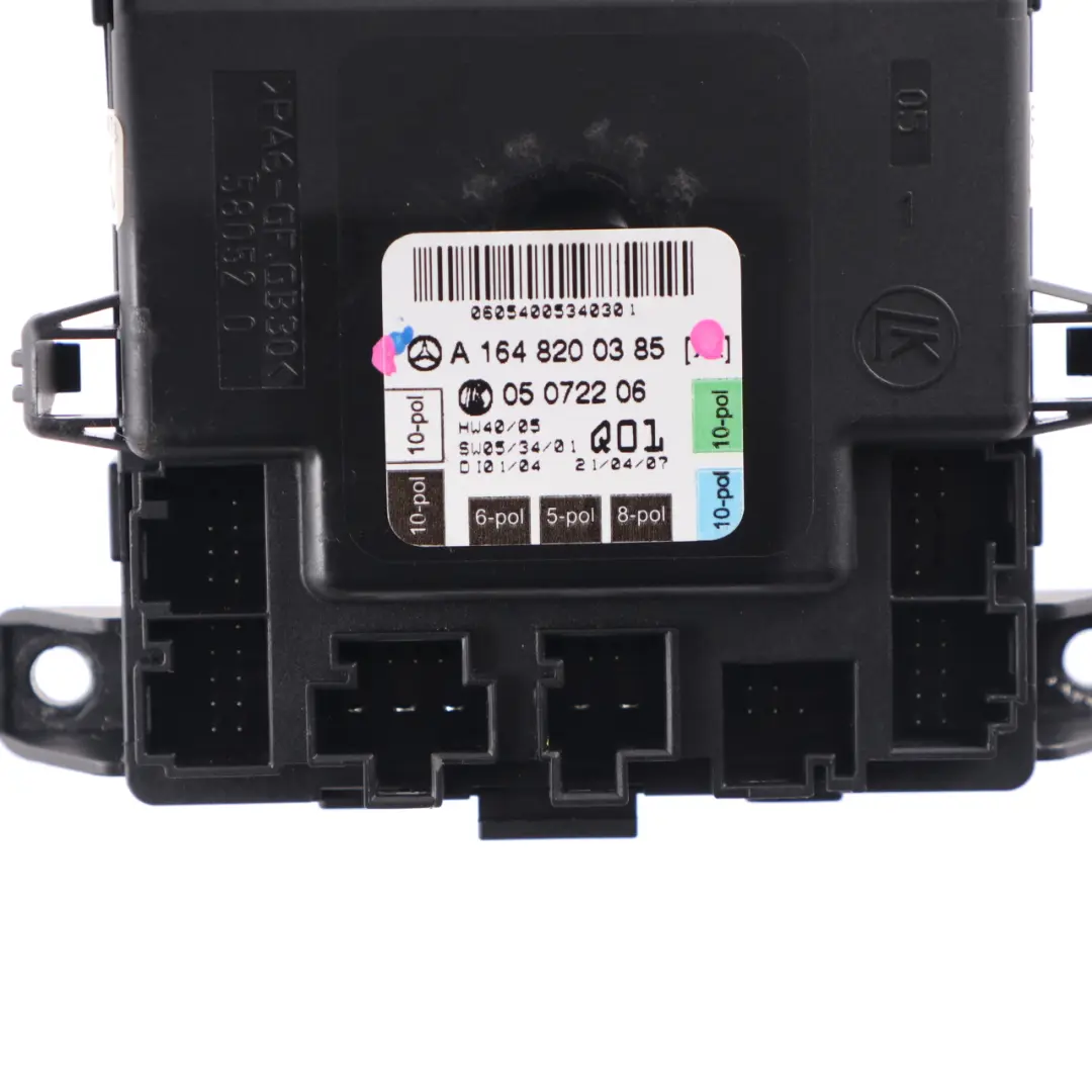 Modulo Porta Anteriore Sinistra Centralina ECU per Mercedes ML W164 con numero di parte A1648200385 Mercedes ML W164 Modulo Porta Anteriore Sinistra Centralina ECU - SKU A1648200385 - Numero di parte A1648200385
