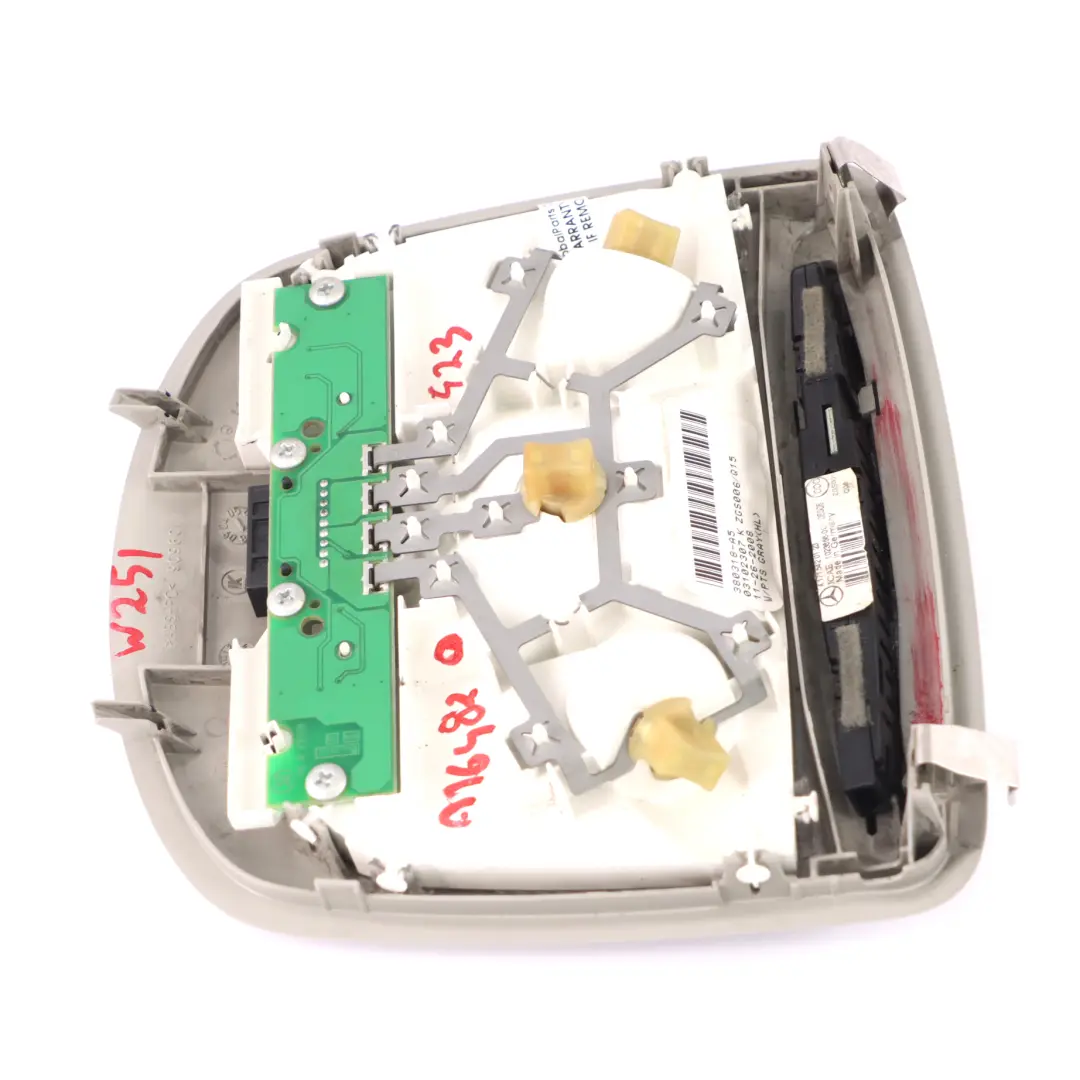 Mercedes W251 Rear Roof Interior Reading Lamp Light PDC Display A1715420123 - SKU A1648200423 - Part number A1648200423