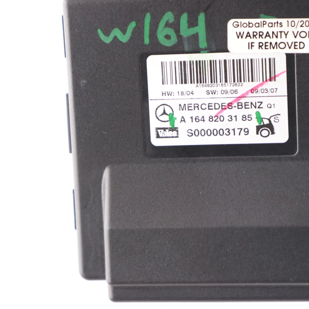 Mercedes ML W164 Automatic Tailgate Lift Boot Lid Control Module - SKU A1648203185 - Part number A1648203185