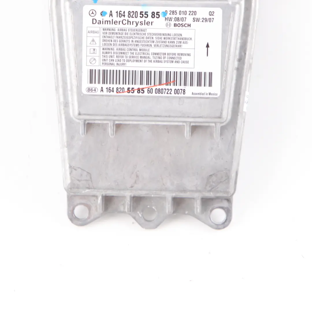 Mercedes W164 Module D'Air Unité De Contrôle Capteur SRS ECU Bosch - SKU A1648205585 - Numéro de pièce A1648205585