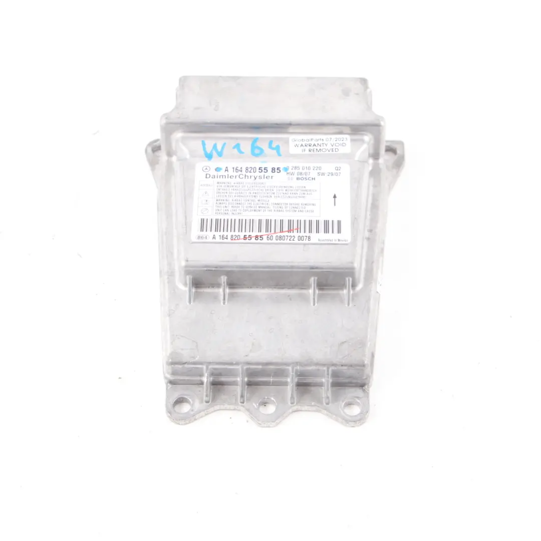 Mercedes W164 Modulo Aria Unità Di Controllo Sensore SRS ECU Bosch - SKU A1648205585 - Numero di parte A1648205585